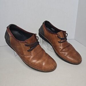Pikolinos Mens Size 40 EU Brown Leather Lace Up Shoes Hecho en España Made Spain